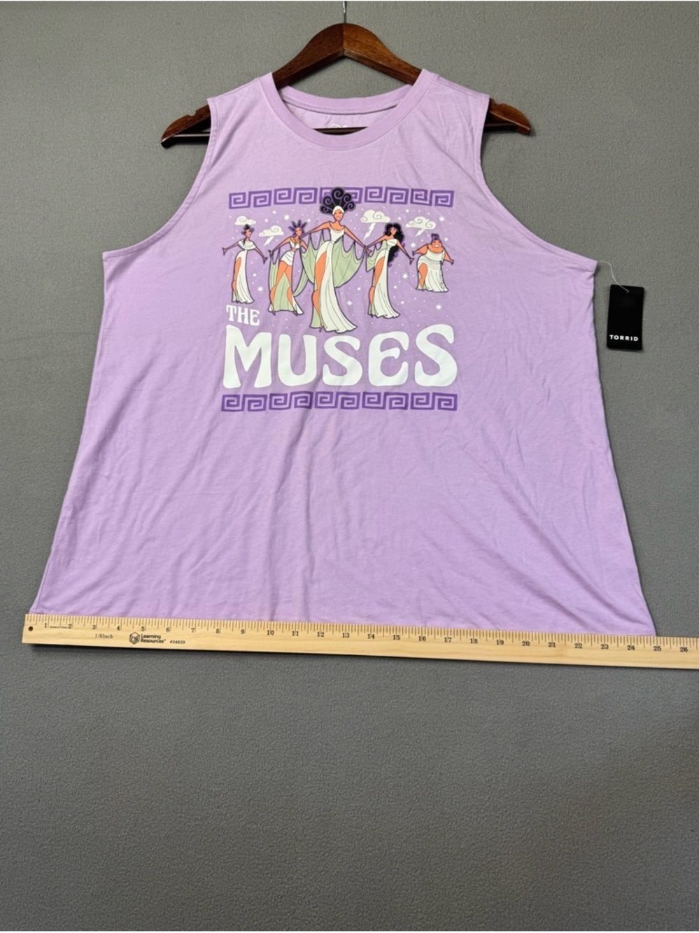 Disney ‘The Muses’ Tank, Torrid, Lavender Graphic Muscle Tank, NWT(small flaw) - Picture 11 of 16